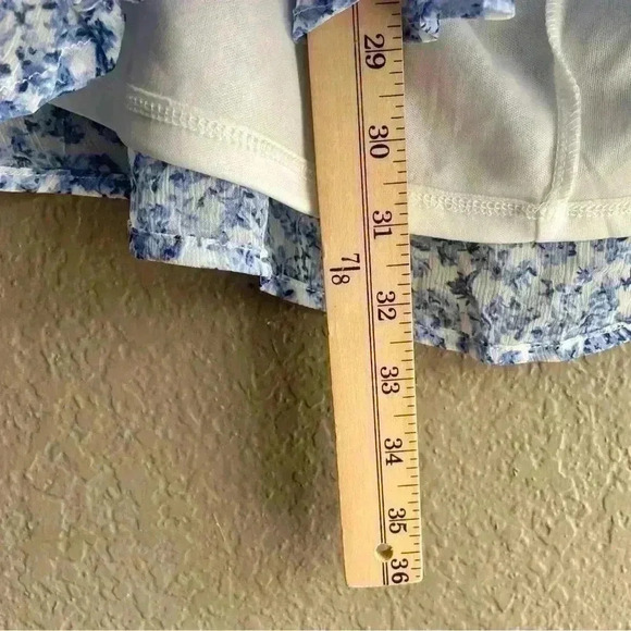 Trixxi Blue White Floral Summer Ruffle Tiered Dress Size Small cottagecore y2k - Picture 6 of 7
